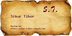 Sikur Tibor névjegykártya