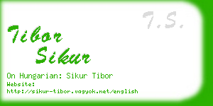 tibor sikur business card